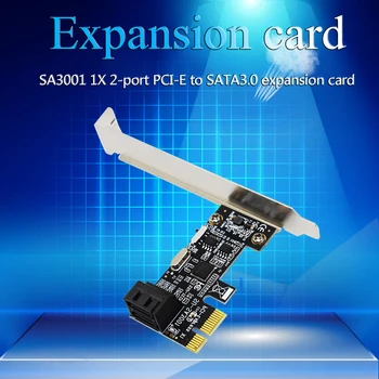 PCIe la 2 Porturi SATA 3 III 3.0 6 Gbps SSD Adaptor PCI-e PCI Express x1 Controller Card de Expansiune Suport pentru Windows XP/2003/vista