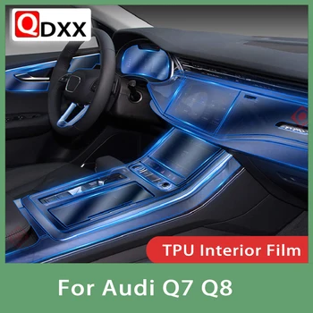 Pentru Audi Q7 Q8 2019-2020 Auto Interior consola centrala Transparent TPU folie de Protectie Anti-scratch Repair filmul Accesorii Refit