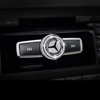 Pentru Mercedes Benz, Accesorii Auto Bling Cristal Interior Volum Multimedia Audio butoane a B C E CLA, GLA ML, GL, GLS Clasa de Argint