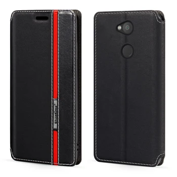 Pentru Sony Xperia L2 Cazul Moda Multicolor inchidere Magnetica din Piele Flip-Caz Acoperire cu Suport Card de 5,5 inch
