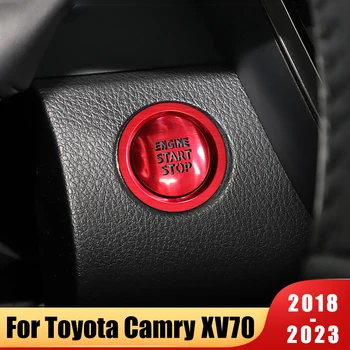 Pentru Toyota Camry XV70 Hibrid 2018-2020 2021 2022 2023 Auto de Aprindere a Motorului Start-Stop Buton de Apăsare Capacul Ornamental Autocolante Accesorii