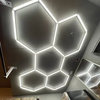 Personalizate 6.89*9.8 ft Hexagonale Led Lumina Plafon Lămpi pentru Spalatorie Auto Lumina de Perete Garaj