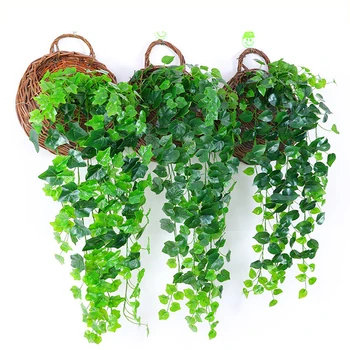 Plante Artificiale Frunze De Iederă Verde De Viță De Vie Ghirlanda De Plastic, Pânză De Mătase Fals Frunze Decor Acasă Verdeață Planta Petrecere Festiv Consumabile