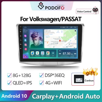 Podofo Android10 Radio Auto Multimidia Video Player Pentru Volkswagen Magotan/CC 2010-2014 PASSAT B7/B6 2010-2015 GPS Auto Carplay