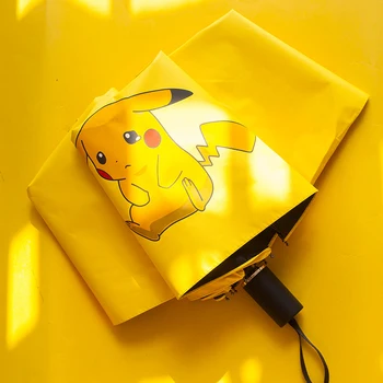 Pokemon Anti-UV Automată Umbrelă Anime Kawaii Cifre Pikachu Copii Umbrele Portabil Parasolar Umbrela de soare Fetele Cadouri