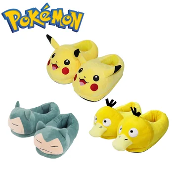 Pokemon Pikachu De Pluș Bumbac Papuci De Casă Jumătate De Pachet Ibrahimovic Squirtle Charmander De Pluș Cald Pantofi De Companie Elf Iarna Glisante Adolescenti