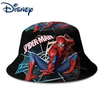 Poliester Spider-Man Grafic Găleată Pălărie Femei Toamna Protecție Solară Palarie De Soare Disney,Marvel Bărbați În Aer Liber, Pescuit Pescar Pălării