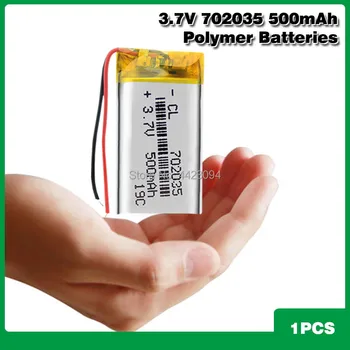 Polimer baterie 500mah 3.7 V 702035 smart home MP3 boxe baterie Li-ion pentru dvr,GPS,mp3,mp4,telefon mobil,vorbitor