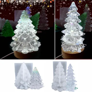 Pomul de Crăciun 3D Lumânare Mucegai Mucegai Silicon pentru Luare Lumânare de Crăciun lucrate Manual Lumânare Face Mucegai DIY Rășină Arta Ambarcațiunile de Rășină Mucegai