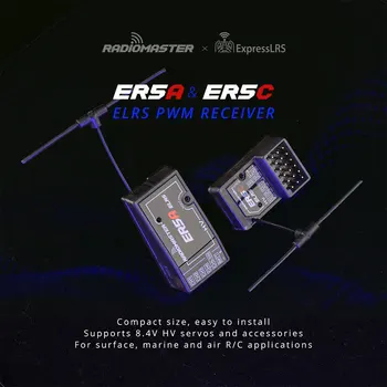 RadioMaster ER5A ER5C 5Ch 2.4 GHz ExpressLRS ELRS PWM Verticale Pin Receptor pentru Avioane Masini Barci