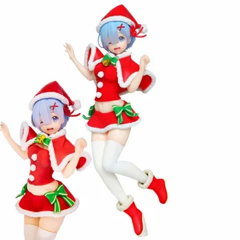 Re:Zero Kara Hajimeru Isekai Seikatsu Rem / Ram Red Hat Ver. Papusa Figura De Colectie Figurine Model De Jucărie Cadou Pentru Cadou De Crăciun