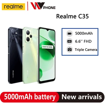 Realme C35 4GB 64GB 128G Smartphone Unisoc T616 Procesor Octa core 6.6