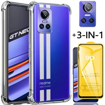 realme gt neo3 caz,sticla + cazuri de telefon pentru realmi gt neo 3 5g schuko cu capac de silicon realme gt2 pro neo2 2t 3t caz