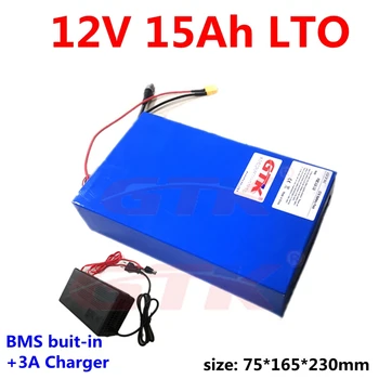 Rechargeble LTO 12V 15Ah Litiu titanat battery BMS 5s pentru solar stradal LED masina de tuns iarba robot+3A Încărcător