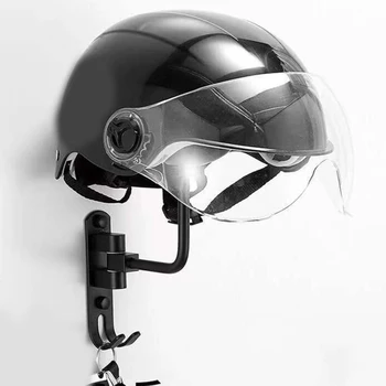 Rotație Montat Pe Perete Suport Cască Spațiu De Aluminiu Palarie Vintage Suport De Cârlig Pentru Haine Motociclete Biciclete Pălării Jacheta Saci