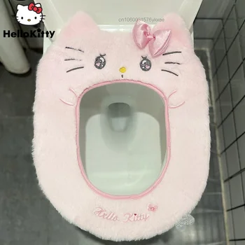Sanrio Hello Kitty Kuromi Drăguț De Design Cald Toaletă Pad Kawaii MyMelody Toaletă Perna Cinnamoroll De Pluș Toaletă Mat Decor Baie