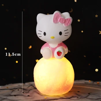 Sanrio Lumina de Noapte Anime Hello Kitty Melodie Kuromi Cinnamoroll LED Noptiera Dormitor Decorare Camera de Jucarie pentru Copii Copii Cadou