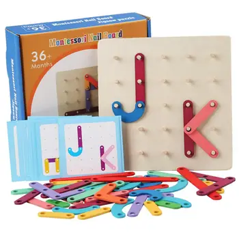 Scrisoare alfabet de Învățământ Puzzle din Lemn Set de Jucării Devreme de Învățământ Montessori Jucării Puzzle Alfabet Scrisoare Cadouri pentru copii