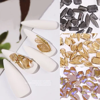 Se amestecă Forme 50Pcs Crystal Nail Art Strasuri 3D Flatback Diamante Strălucitoare Pietre Bijuterii DIY Unghii Decoratiuni ManicureAccessories
