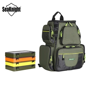 SeaKnight Brand SK004 Sac de Pescuit 25L Capacitate Rezistent la Apă Sac Multifuncțional Aborda Sac + 4buc Cutie Exterioară pentru Pescuit