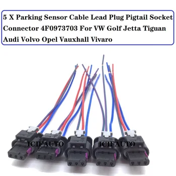 Senzor de parcare Conduce Cablu Plug Coadă Soclu Conector 4F0973703 Pentru VW Golf Jetta Tiguan Audi, Volvo, Opel, Vauxhall Vivaro