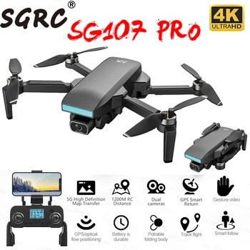 SGRC SG107 Pro Drona 4K Profissional ESC HD Camera GPS WIFI FPV la 1,2 KM Distanta de Motor fără Perii cu Revenire Automată Rc Dron Quadcopter
