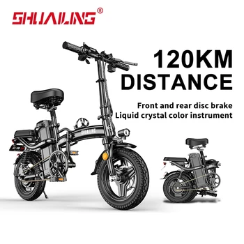 Shuailing baterie cu litiu de mare capacitate de pliere biciclete electrice 48V 400W pliabil cu echipaj viata lunga a bateriei poartă încărcător
