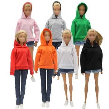 Simplu Culoare Solidă Vrac Hanorac pentru 29cm Papusile Fashionista Costume Rochie de zi cu Zi Purta Accesorii, Haine pentru Barbie Papusa
