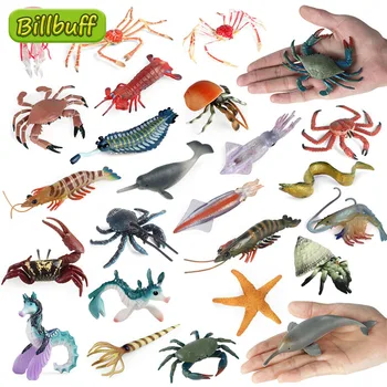 Simulare de Animale Marine, Crab, Creveți, Calmar Căluț de mare Homar Stea de mare, Meduze Figurine Model Figurine Jucarii pentru copii