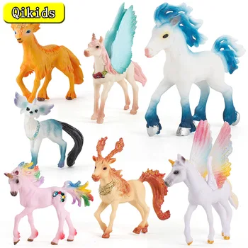 Simulare Model Animal Pegasus Unicorn Zână Cal PVC Animale Cifrele de Acțiune de Învățământ Cunoaștere Jucărie pentru Copii Cadou de Crăciun