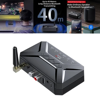 Siparnuo Latență Scăzută Bluetooth 5.0 Transmițător Receptor 40M Wireless Adaptor Audio de 3.5 mm AUX Jack RCA USB Pentru TV PC-ul pentru Căști