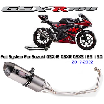 Sistem complet de Evacuare Pentru Suzuki GSX-R150 GSXR 125 GSXR 150 de Motociclete Tobei de Evacuare Completă a Sistemului Conducta Frontală de Carbon Exhahust