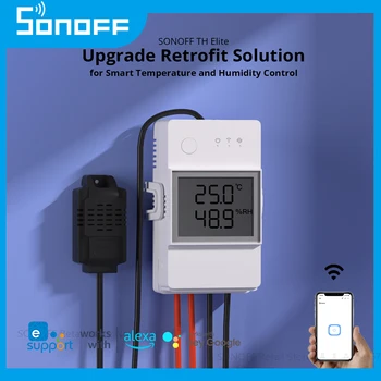 SONOFF-LEA Elita 16A/20A WiFi Smart Switch Detector Monitoriza Temperatura Umiditate de Control de la Distanță Funcționează cu Google Acasa,Alexa