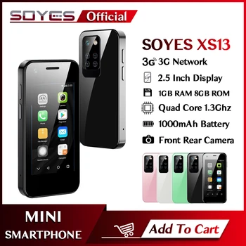SOYES XS13-Mi 2.5 Inch Android Telefon Mobil 3G WCDMA Dual SIM Slot pentru Card TF Camera de 5MP Google Play Store Mini Smartphone Drăguț