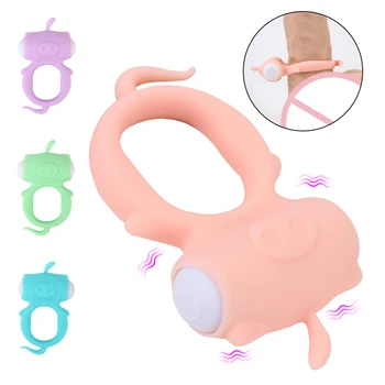 Stimulator Clitoridian Glont Vibrator Vibrator Cock Ring Jucarii Sexuale Pentru Barbati, Cuplu Intarziere Ejaculare Penis Inel Vibrator