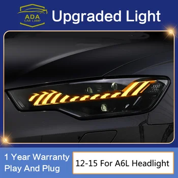 Styling auto Lampă de Cap pentru Audi A6 full LED Faruri 2012-2015 A6L C7 Faruri LED DRL Cu Dinamică Tuning Semnal