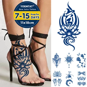 Suc lnk Durată Impermeabil Tempoary Autocolant Tatuaj Lotus Totem Flwer Fluture Luna Flash Tatuaj Corpul Feminin Art Fals Tatuaj Bărbați