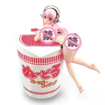 Super Sonico PVC Acțiune Figura Model de costume de Baie Japoneză Figura Anime Desene animate, Figurine Fata Sexy Colectie Papusa Jucării 12CM