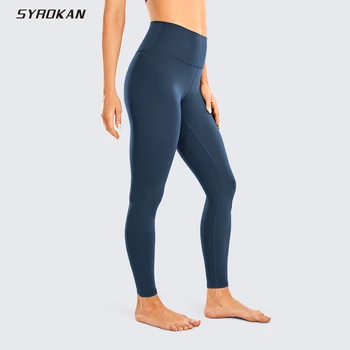 SYROKAN Femei de Mare Waisted toată Lungimea Jambiere de Yoga Gol Moale Senzație de Antrenament Colanti Running Pantaloni -28 Cm