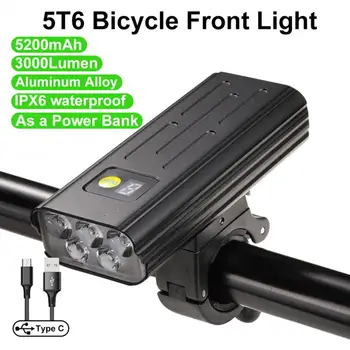 T6 LED-uri de 3000 de Lumeni 10000mAh Biciclete Lumina Frontală Reîncărcabilă Lampă Bicicleta Lanterna Power Bank cu Bicicleta Lanterna MTB Accesorii