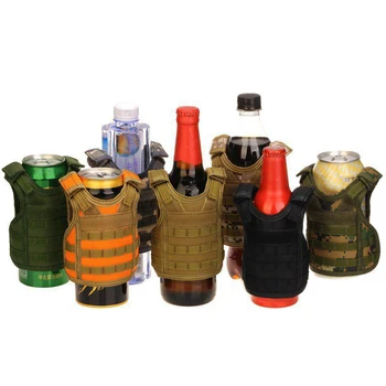 Tactic Armata Fan Sticla De Bere Vesta Acoperi Militare Mini Miniatură Vesta Molle Personale Sticla De Băutură Set Bretele Reglabile
