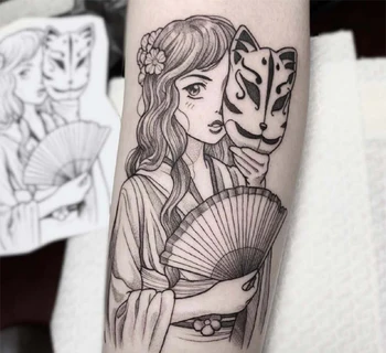 Tatuaj Temporar Autocolant Fata De Frumusete Tatuaj Fals Autocolant Rezistent La Apa Tatuaje Tatuaj Mână, Braț, Picior Body Art Tatoo Pentru Fata Pentru Femei
