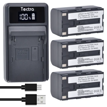 Tectra 5200mAh baterie Reîncărcabilă Li-ion Batteria+Incarcator pentru Topcon GTS 900 GPT-9000 Statie Totala BT-65Q BT 65Q BT65Q Bateria
