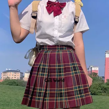 [Thorntree] Fată de Vară Talie Mare Fuste Plisate Fuste Carouri Femei Rochie Pentru JK Uniformă de Școală Elevii Haine