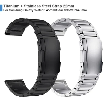 Titan + Metal Oțel Incuietoare Curea Pentru Samsung Galaxy Watch 3 45mm Trupa GalaxyWatch 46mm/de Viteze S3 Watchband Bratara Bratara