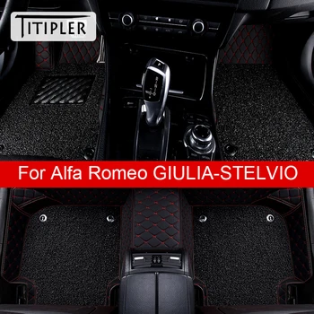 TITIPLER Auto Covorase Pentru ALFA ROMEO Giulia STELVIO 2015-2021 Ani Piciorul Coche Accesorii Auto Covoare