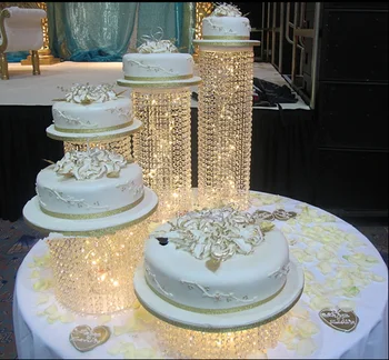 Tort de nunta Suport de Cristal Florale 5PCS/Set DIA:20/20/25/30/35CM