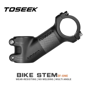 TOSEEK ZF-O Bicicleta Stem Carbon + Aluminiu Unghi de 10 ° / 17 ° / 25 ° / 35 de Grade Piese de Bicicletă