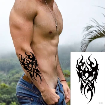 Totem tatuaj Impermeabil Tatuaj Temporar bărbați foc tatuaj lotus eagle Mandala ochi de flacără totem Transfer de Apă Fals tatuaj pentru om