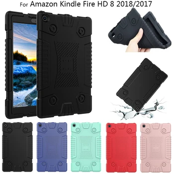 TPU moale Caz Comprimat Pentru Amazon Kindle fire HD 8 HD8 2018 2017 2016 8.0 inch Copii Copilul în Siguranță la Șocuri Silicon e-Book Caz
